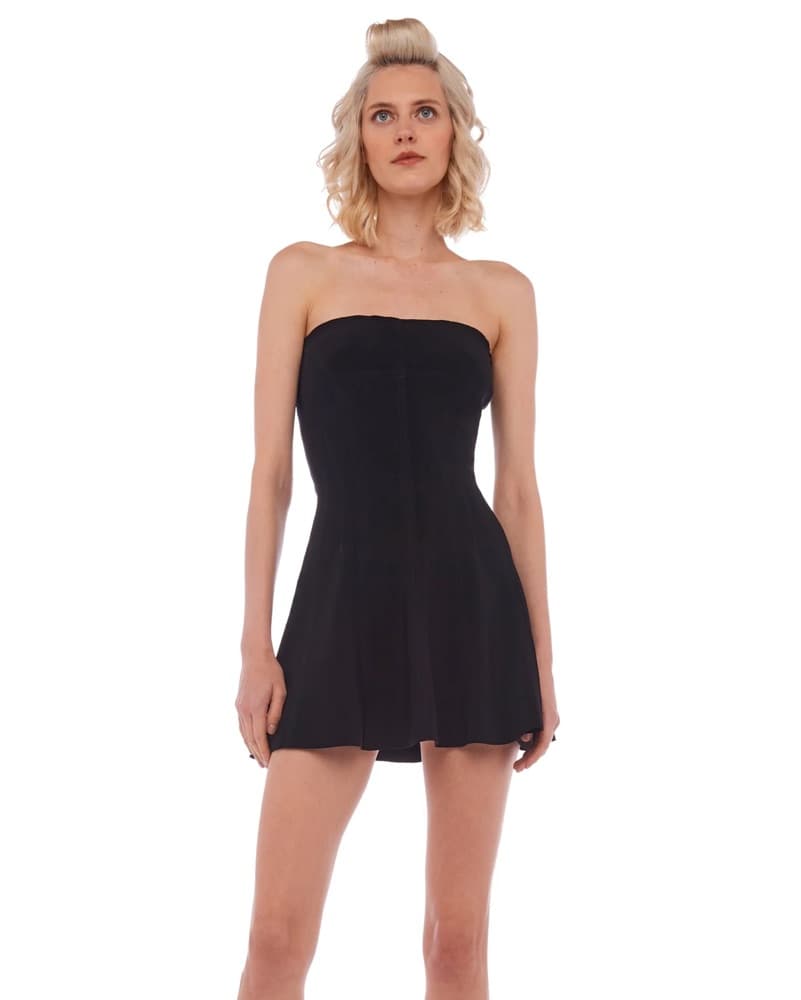 Norma Kamali Strapless Grace Mini Dress - Image 1