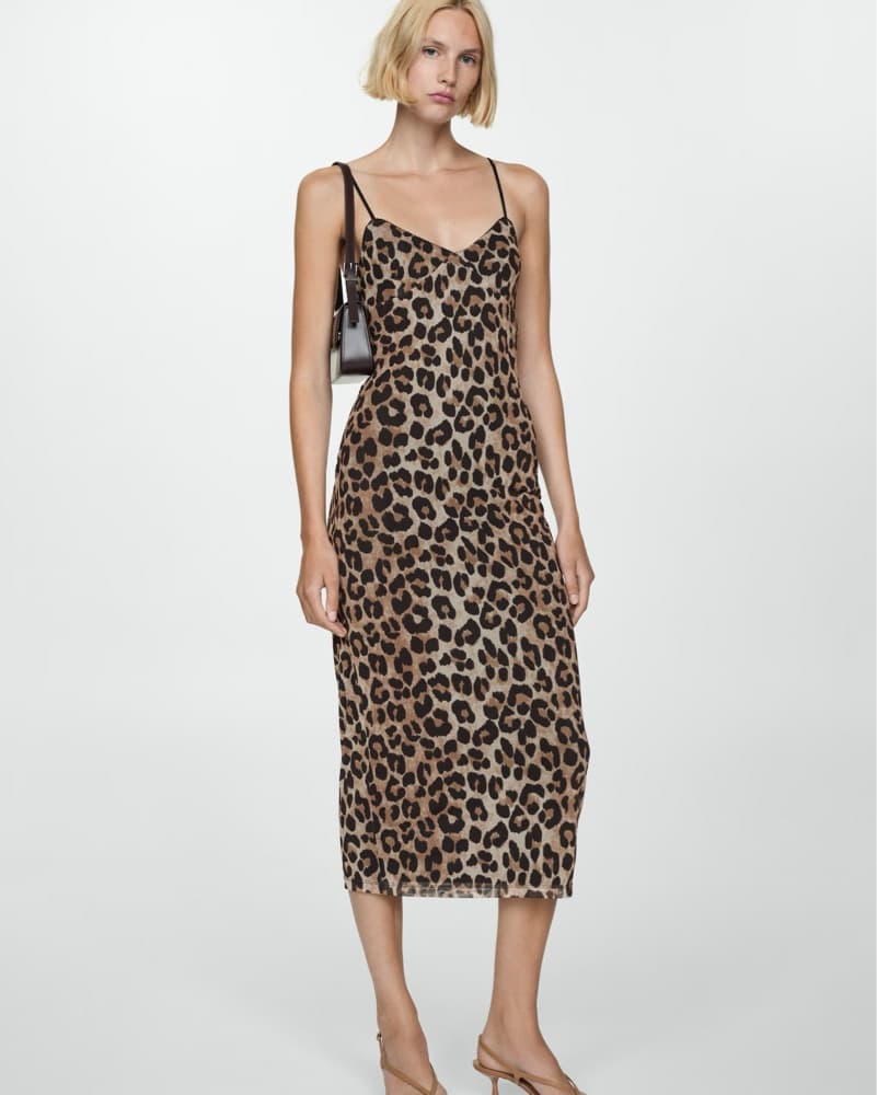 Mango Leopard Midi Dress - Image 1