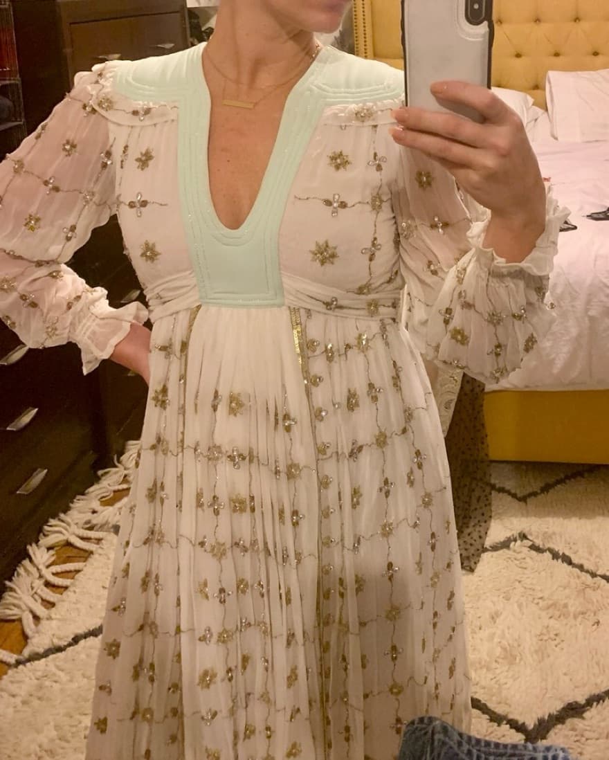 Manoush White & Mint Embellished Dress - Image 2