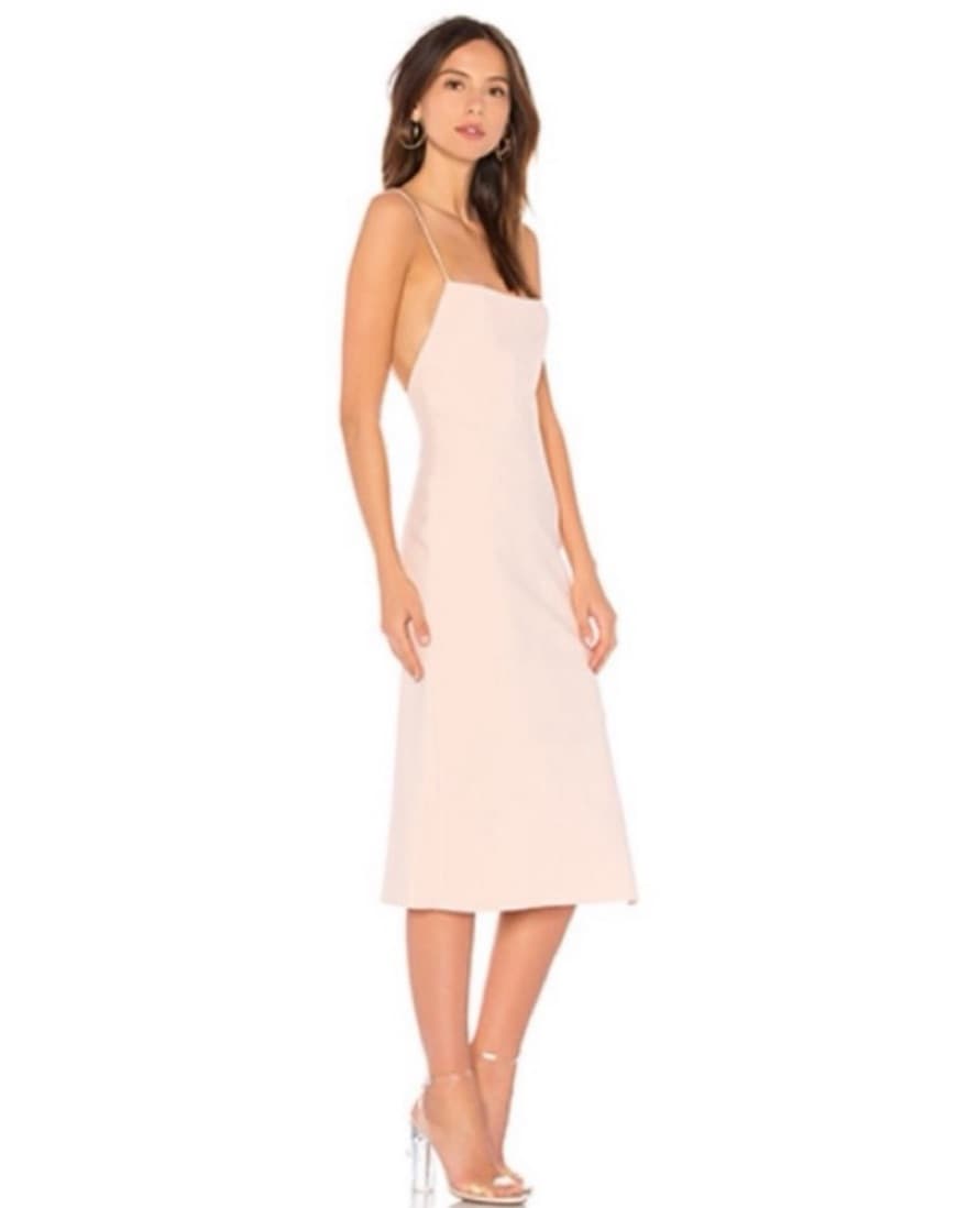 Bec & Bridge Blush Pink Midi Dress - Image 3