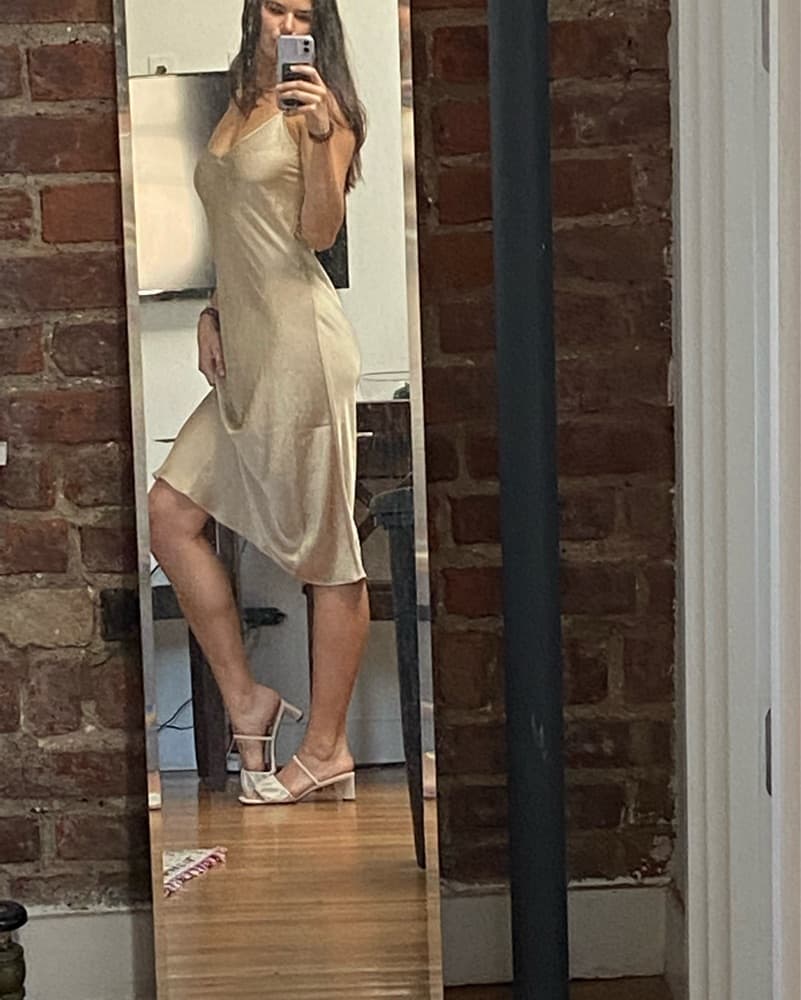 Gold Midi Dress - Image 2