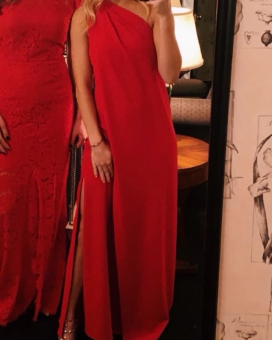 Elegant Red Maxi Dress - Image 2
