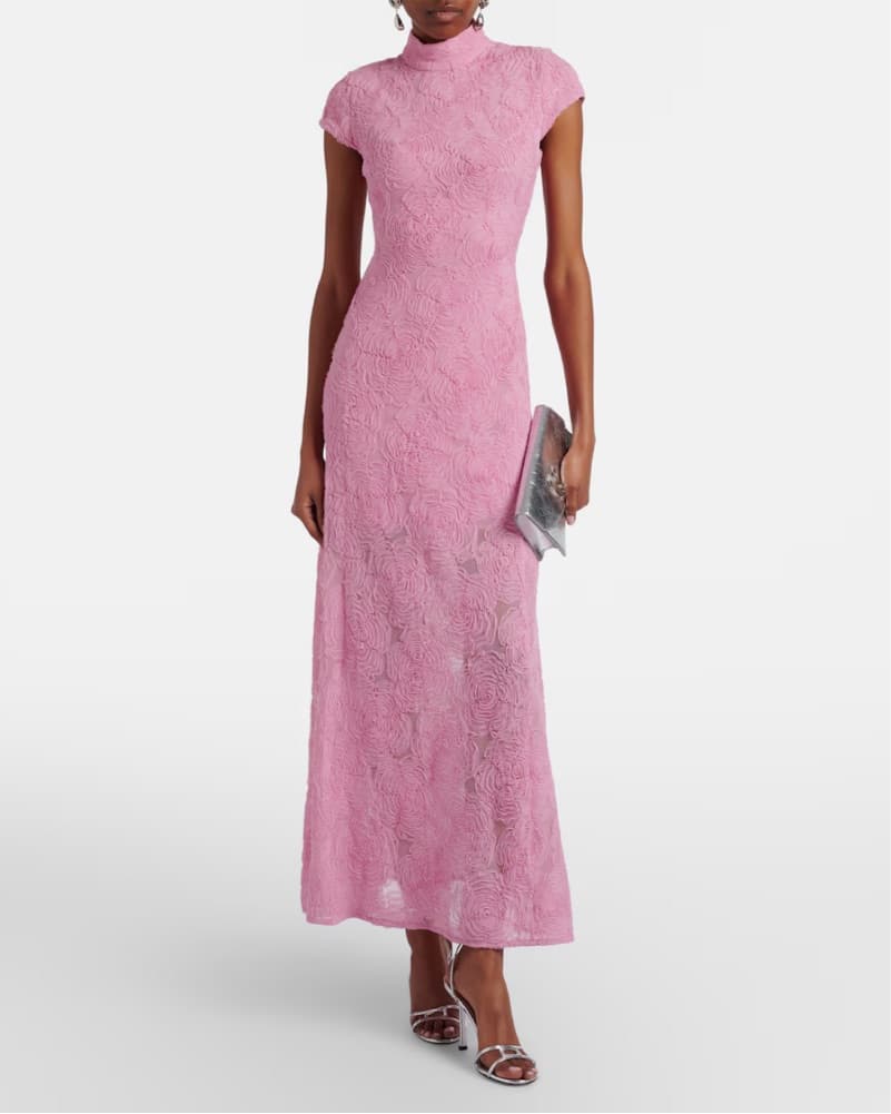 Rotate Floral Mesh Maxi Dress - Image 1