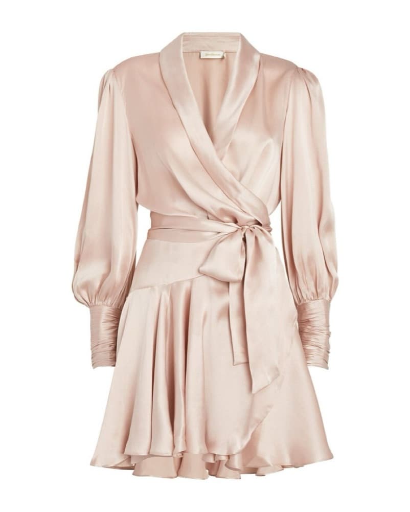 Zimmermann Pink Silk wrap Mini dress - Image 2