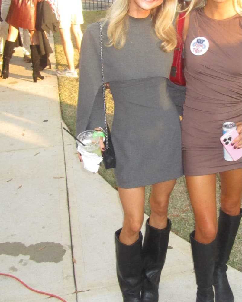 camila coehlo Noeme mini dress grey - Image 2