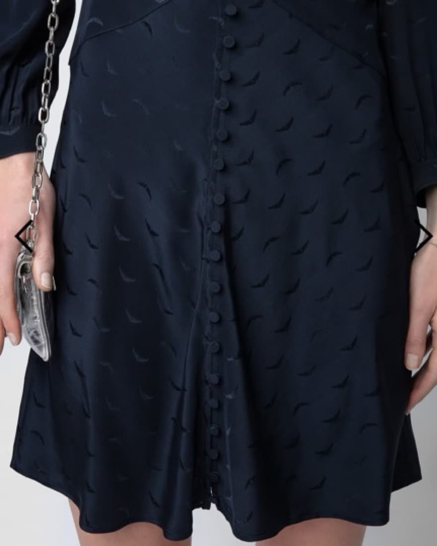 Zadig & Voltaire Silk Navy Dress - Image 4