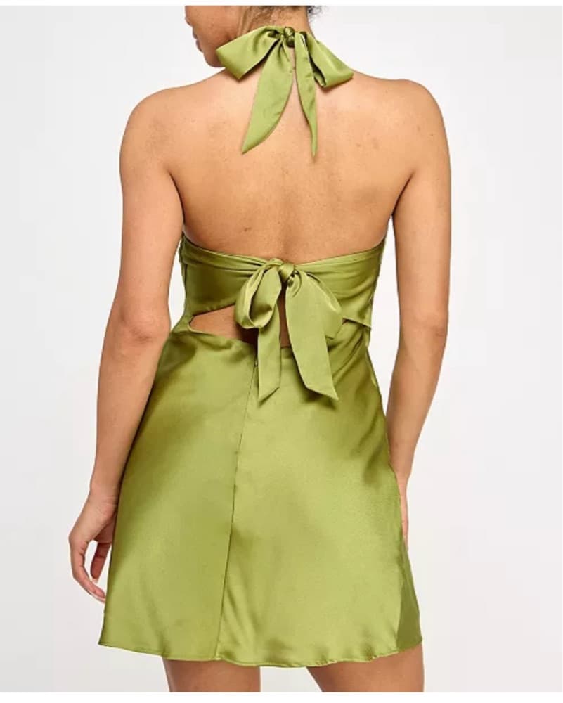 Sleek Halter Neck Mini Dress - Image 2