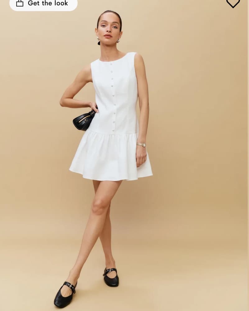 Reformation Keoni Dress Dupe In White - Image 4