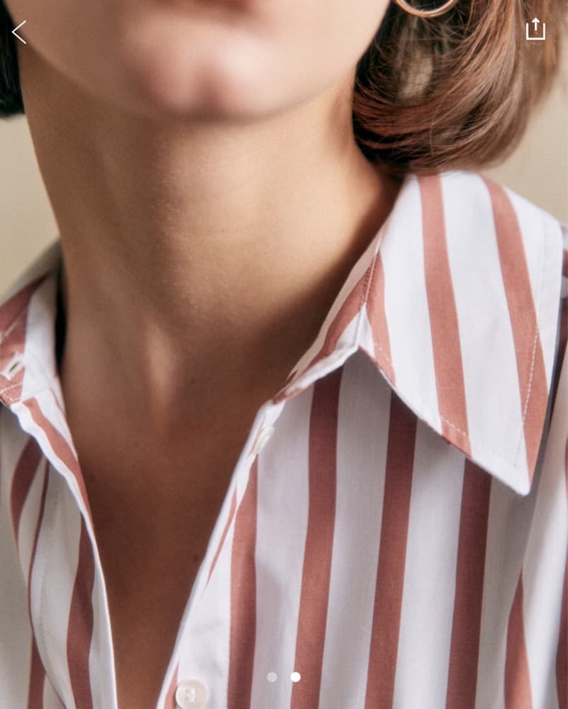 Sezane Oversized Striped Shirt - Image 2