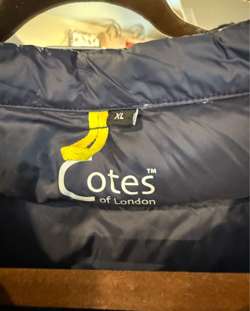 Cotes of London Plush Puffer Jacket Navy - Image 5