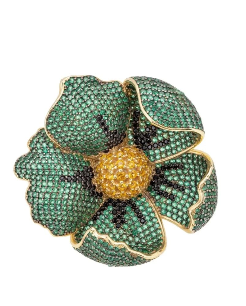Latelita Green Poppy Cocktail Ring - Image 2