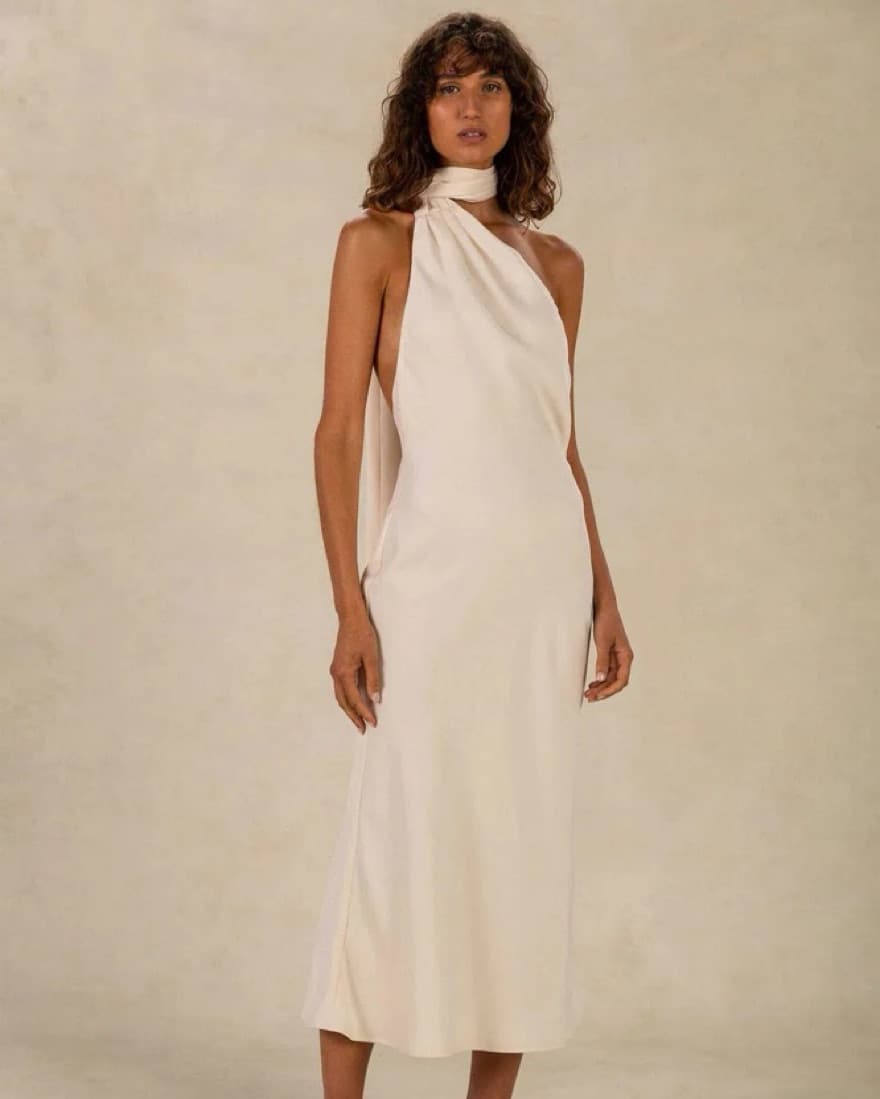 Misha White Midi Dress - Image 1