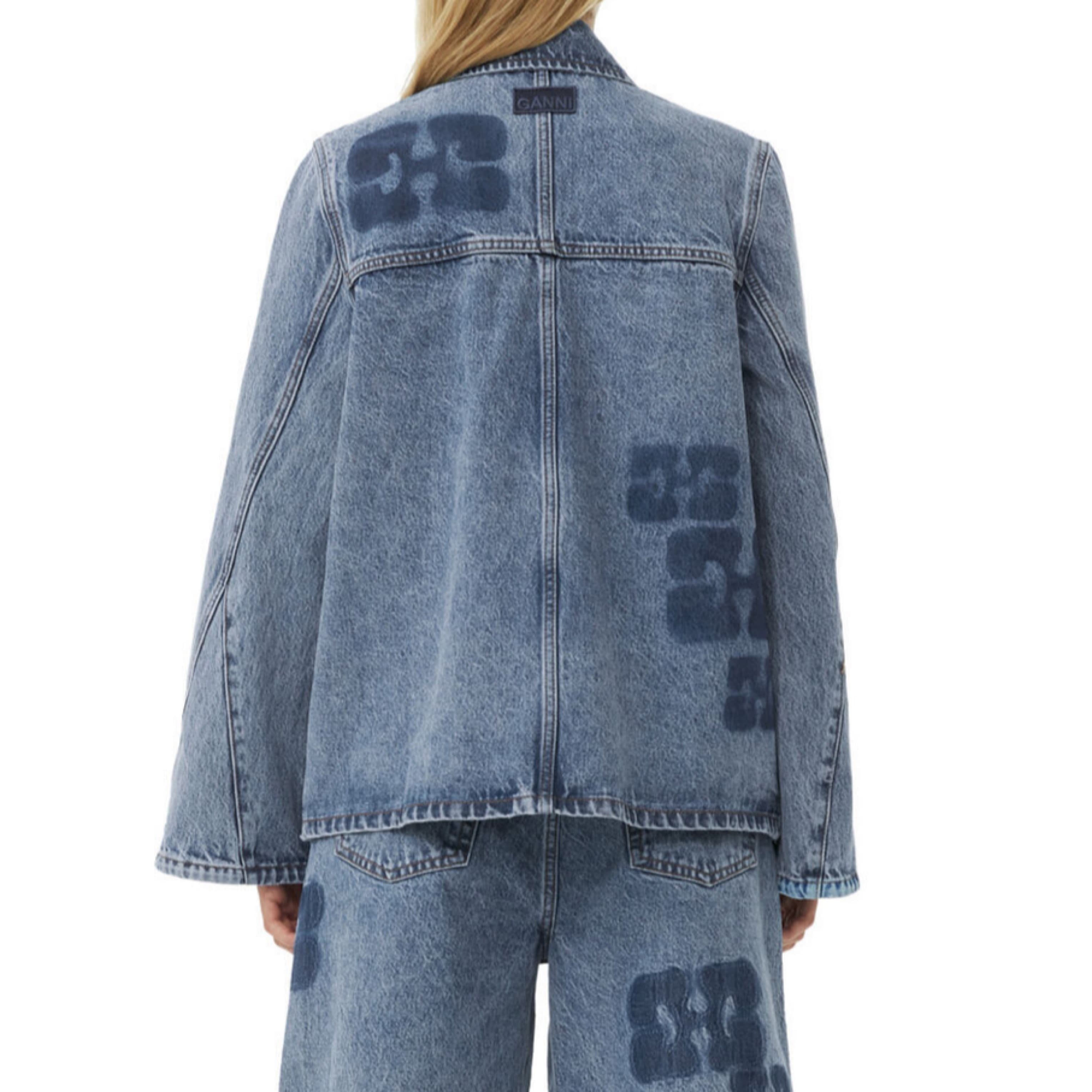 Ganni Patch Denim Jacket - Image 5