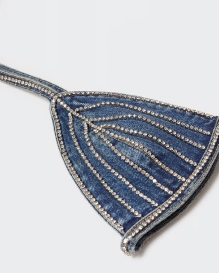 Rhinestone denim top - Image 4