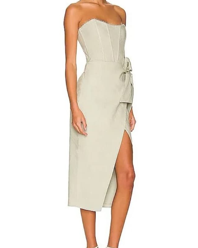 V. Chapman Liliana Dress in Sage - Image 2