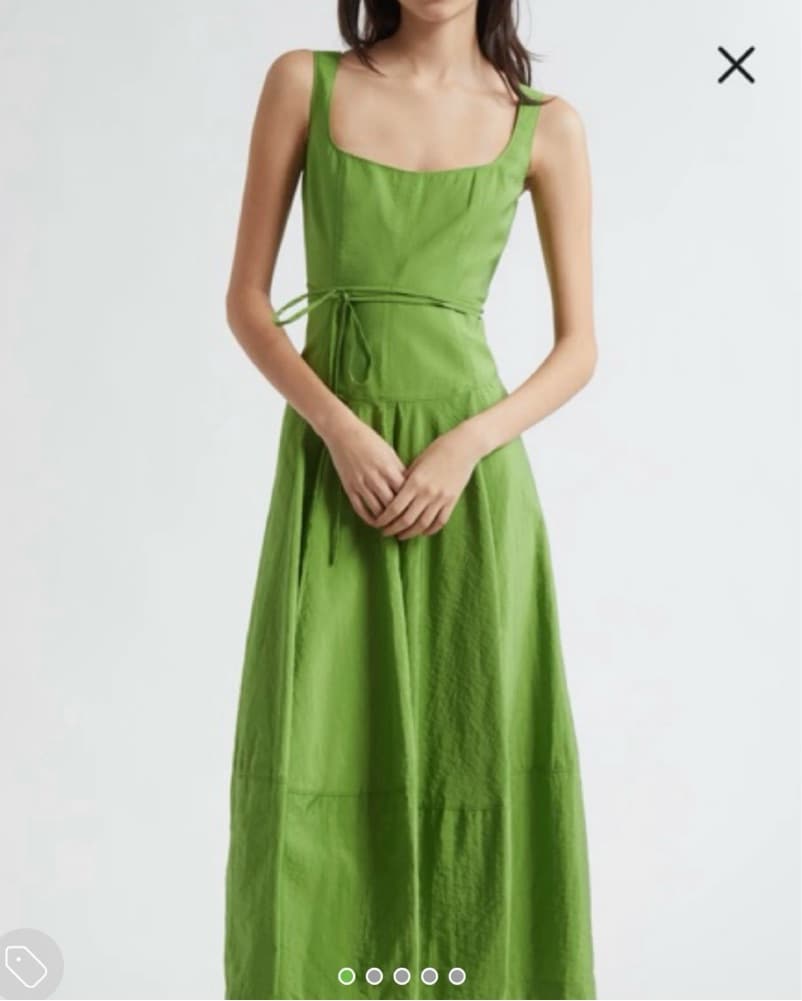 Vibrant Green Cinq a Sept Midi Dress - Image 1