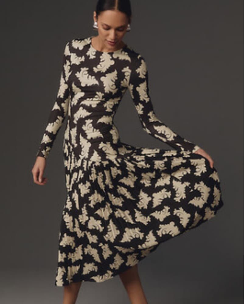 Patterned midi dress - Image 4