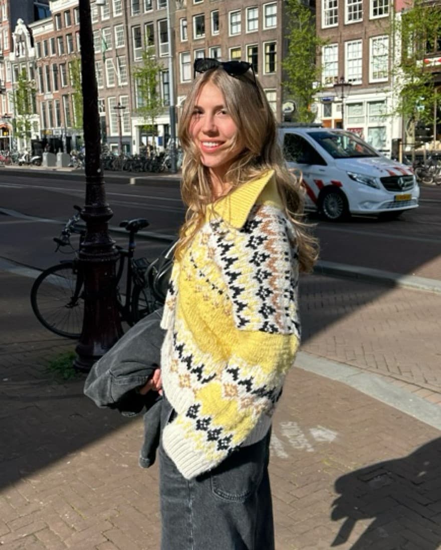A.L.C. Sweater Yellow Print - Image 4