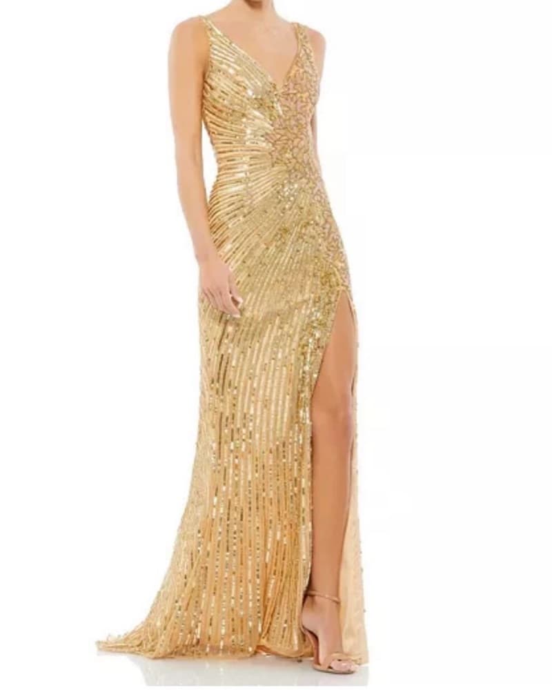 Gold Prom Dress - Image 1
