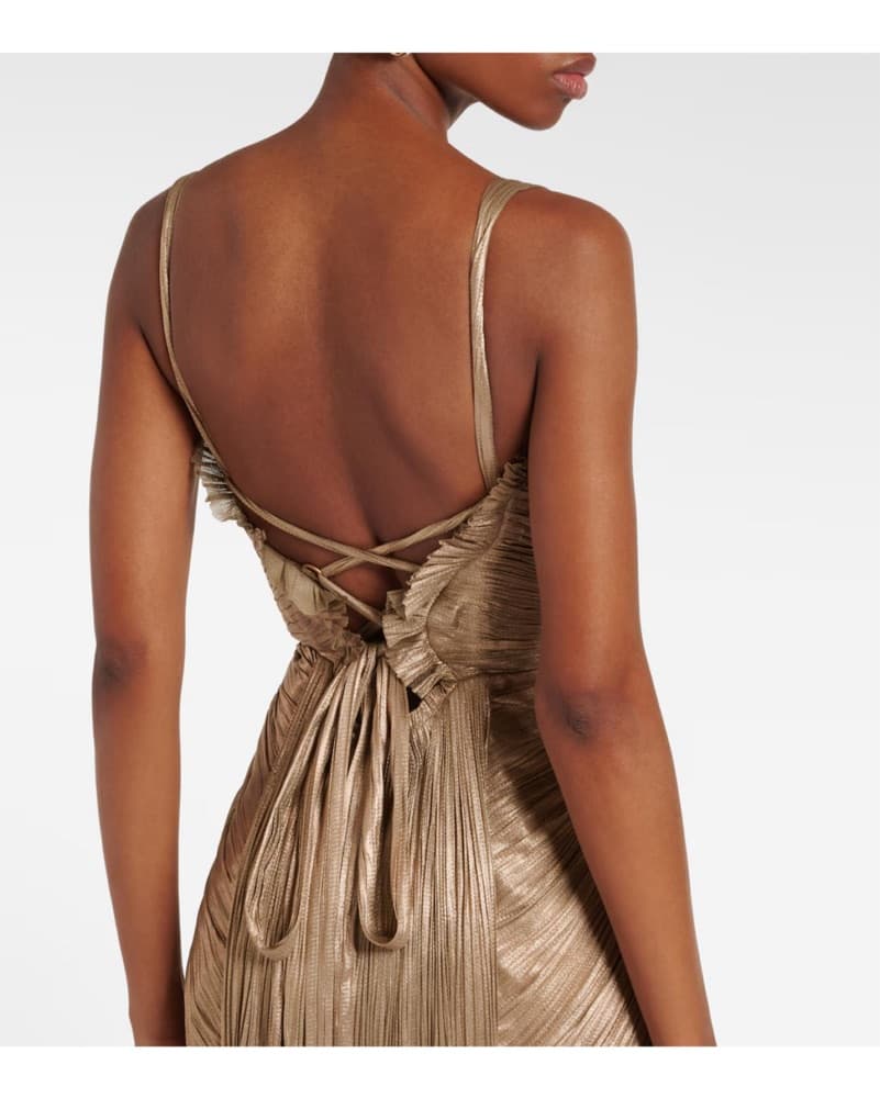 Maria Lucia Hohan Noemie Gown | Gold Bridesmaid Dress, Champagne Bridesmaid Dress, Gold Gown   - Image 5