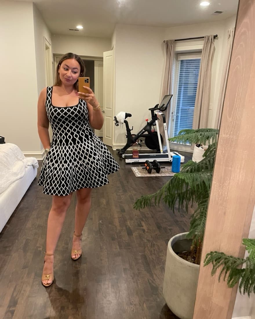 Maje Short Patterned Knit Dress - Image 2