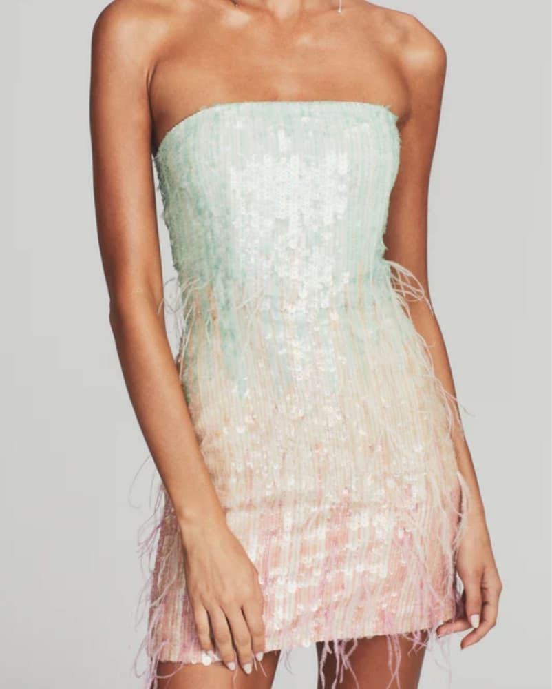 retrofete anastasia sequin feather dress - Image 2