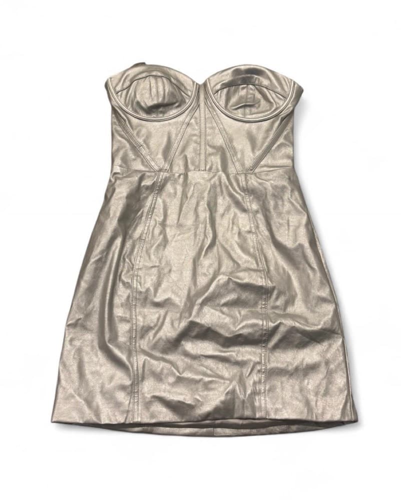 Meshki Silver Metallic Dress - Image 1