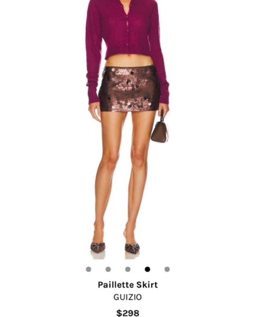 Guizio Brown Sparkley Skirt - Image 1