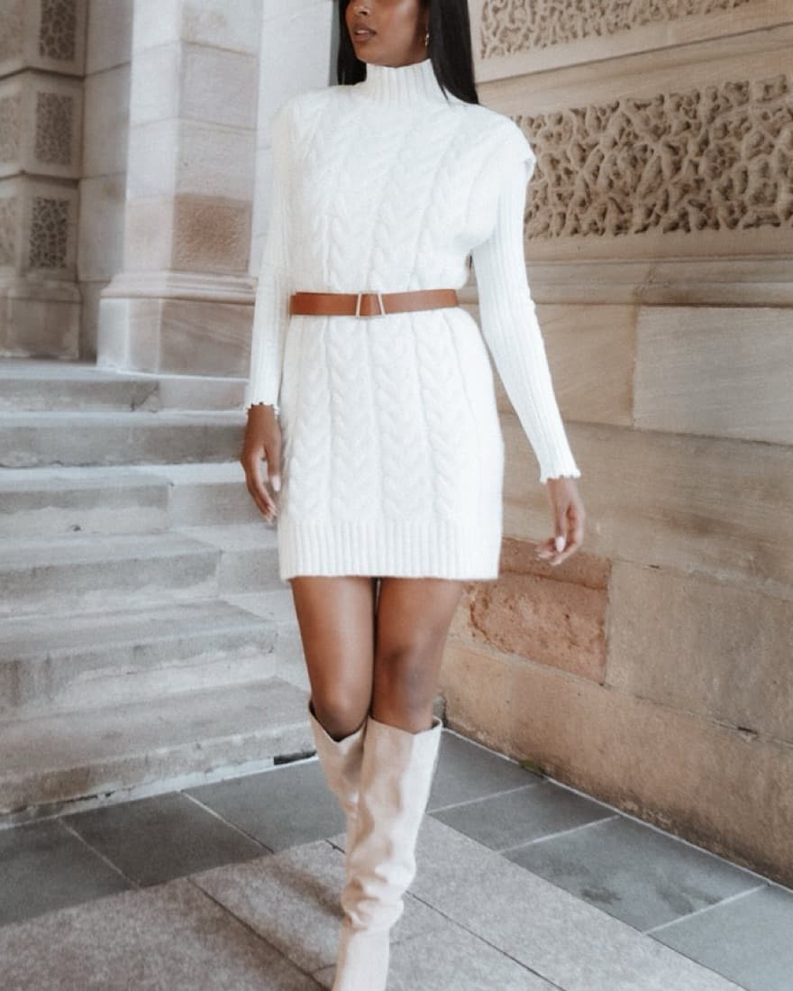 COZETTE TURTLE NECK SLEEVELESS MINI KNIT - Image 2