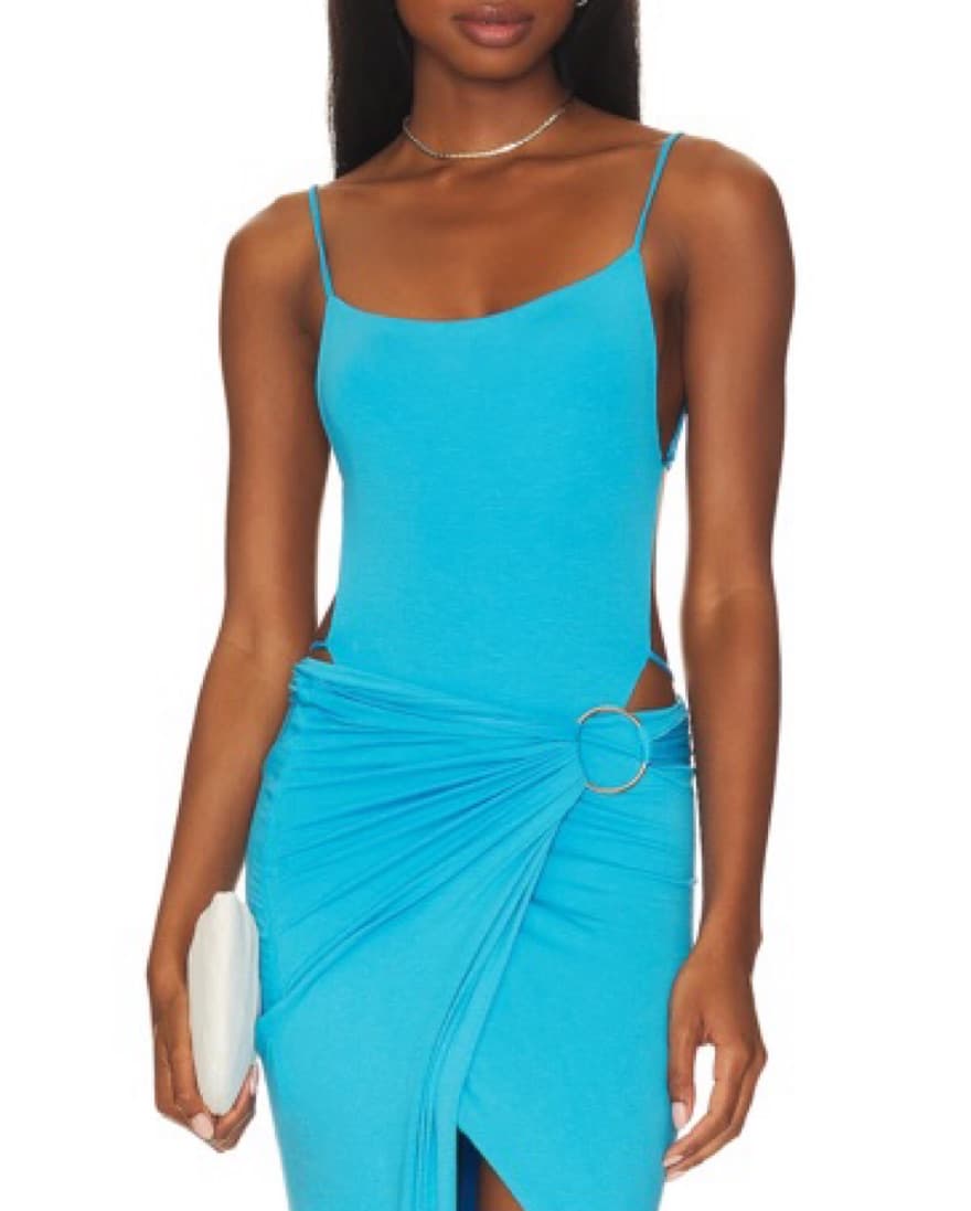 Blue Skirt And Body Suit Set - Image 3