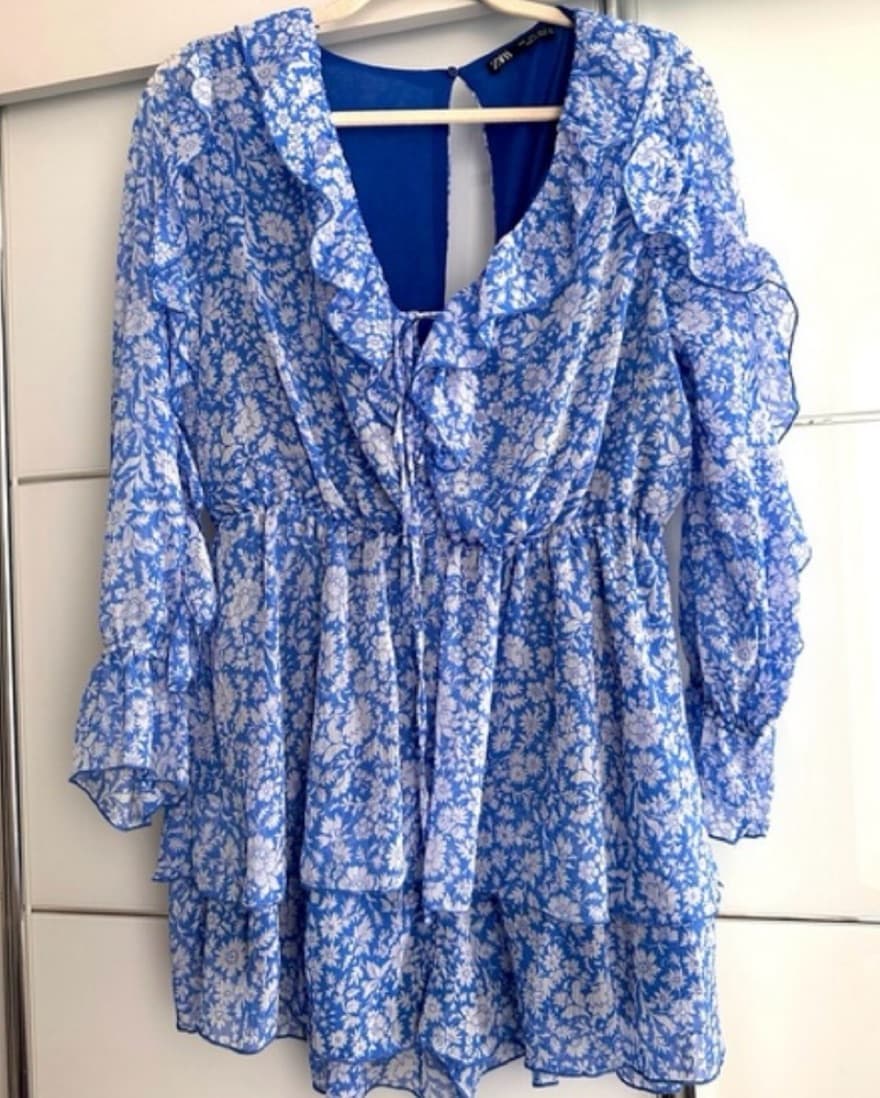 Blue & White Floral Zara Romper - Image 3