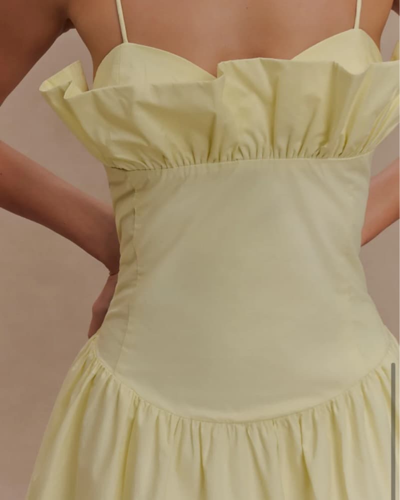 Meshki Lemon Frill Maxi Dress - Image 4