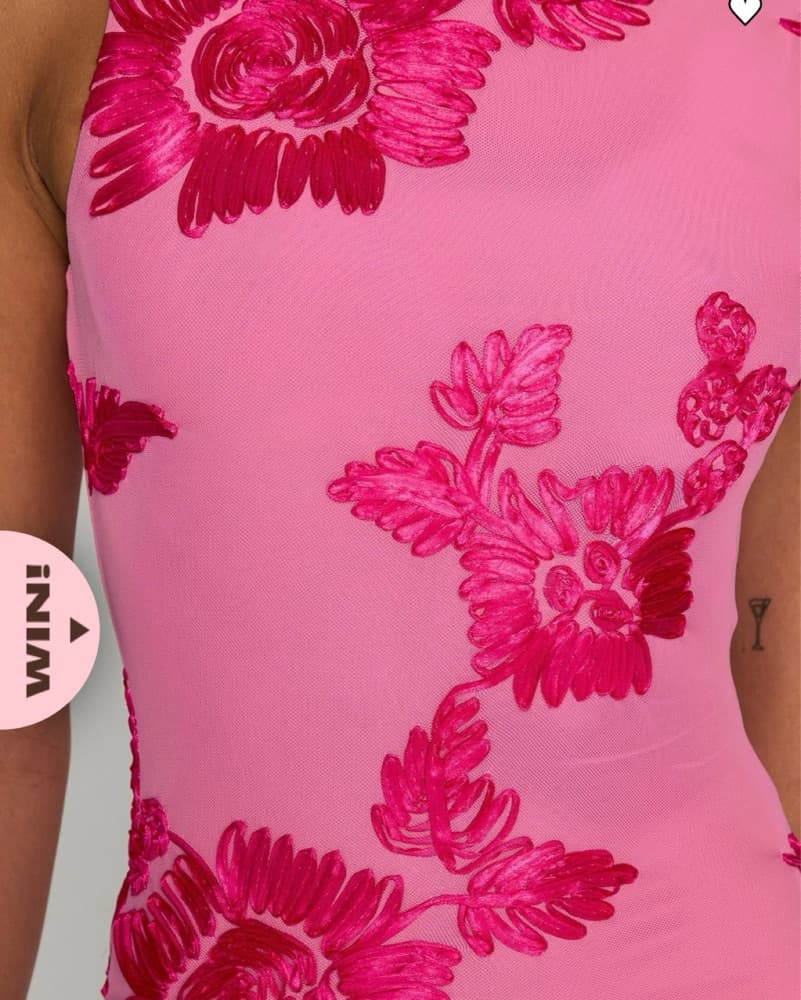 Pink Embroidered Gown - Image 2