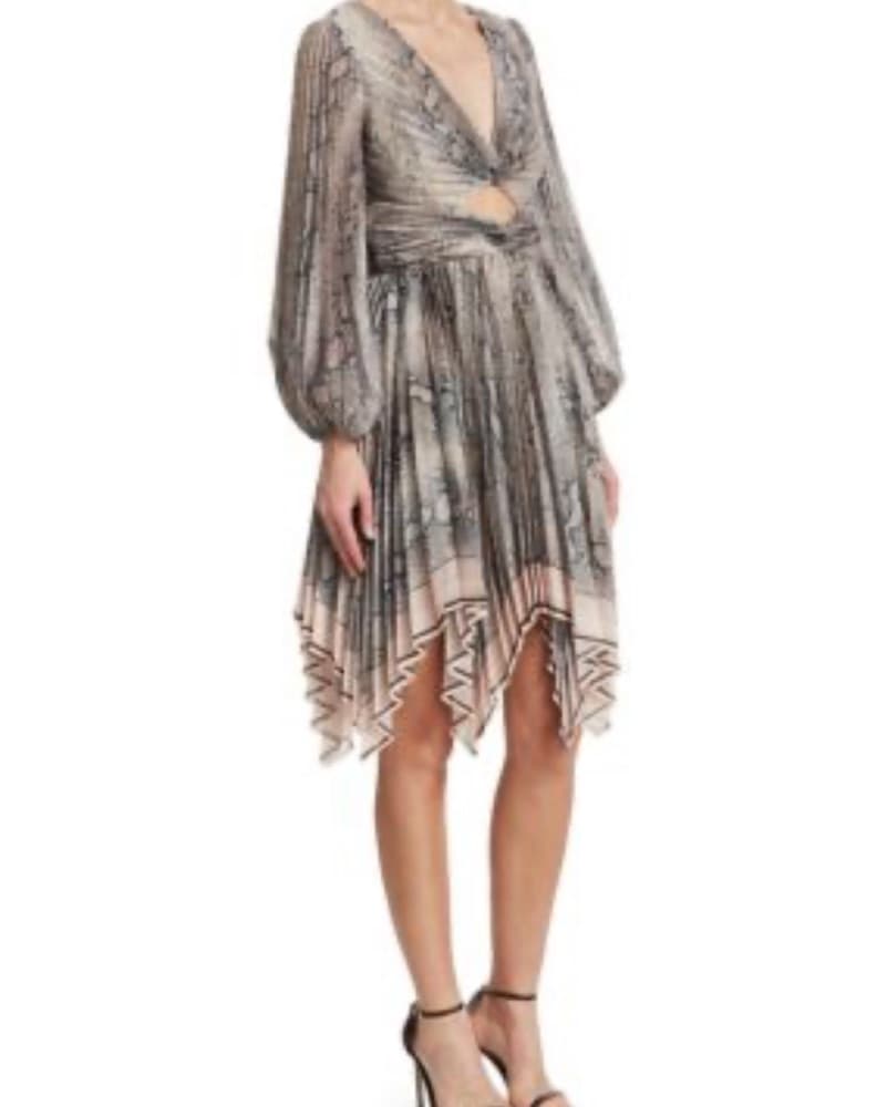 Zimmerman Corsage Python Pleated Dress - Image 1