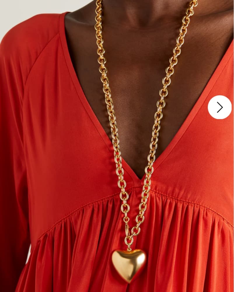 Roxanne Assoulin Puffy Heart Necklace - Image 2