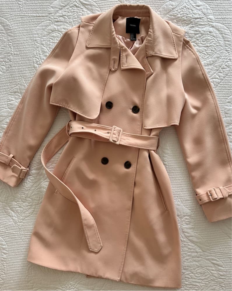 Vintage pink Trench Coat - Image 1