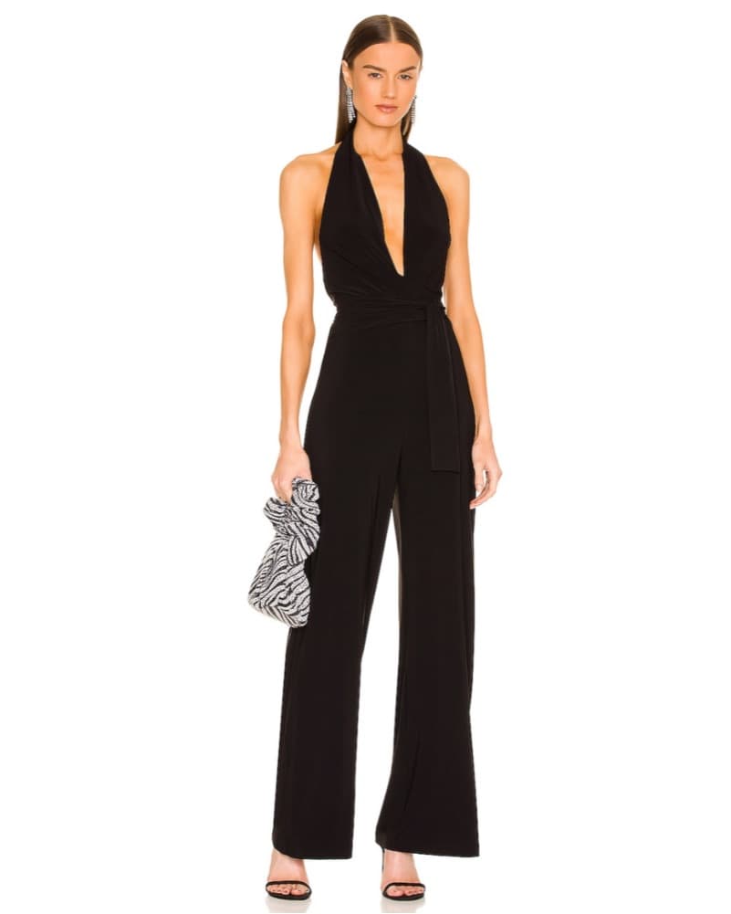 Norma Kamali Black Halter Jumpsuit - Image 1
