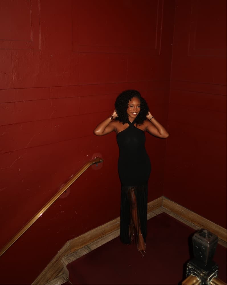 Zara Black Bodycon Fringe Dress - Image 3