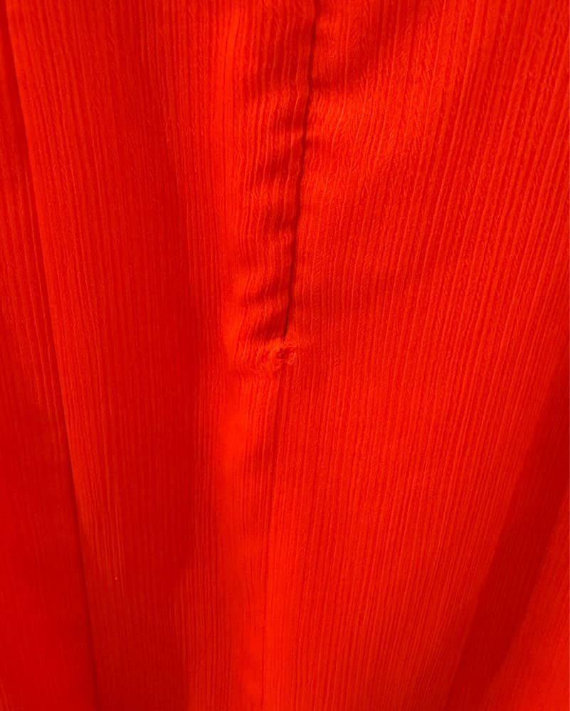 De La Vali Aqua Orange Chiffon Gown - Image 5