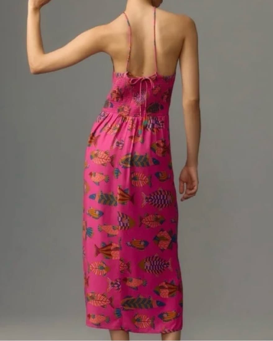 Farm Rio Halter Slim Midi Dress  - Image 3
