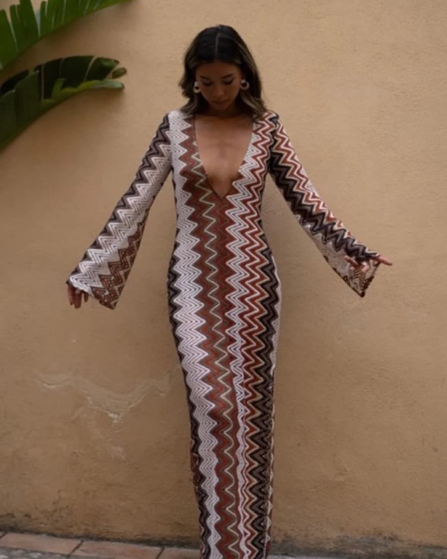 Crochet Maxi Dress (missoni Dupe) - Image 3