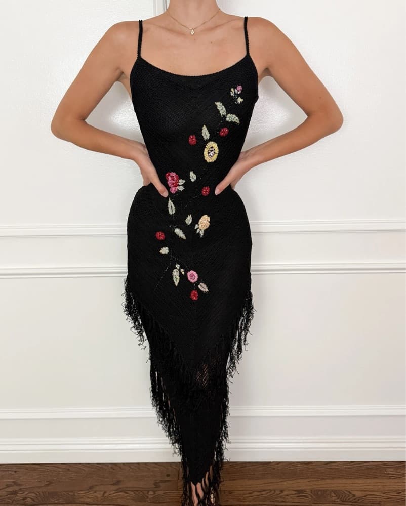 Sue Wong Floral Embroidered Dress - Image 2