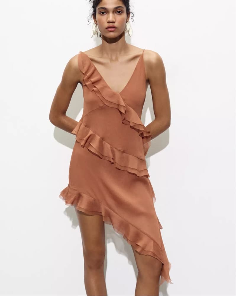 ASYMMETRICAL DRESS WITH RUFFLES - Image 1