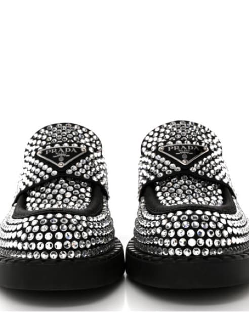 Prada Crystal Embellished Loafers | 38 - Image 3