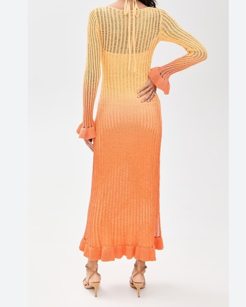 Amaya Vibrant Ombre Knit Maxi Dress - Image 5