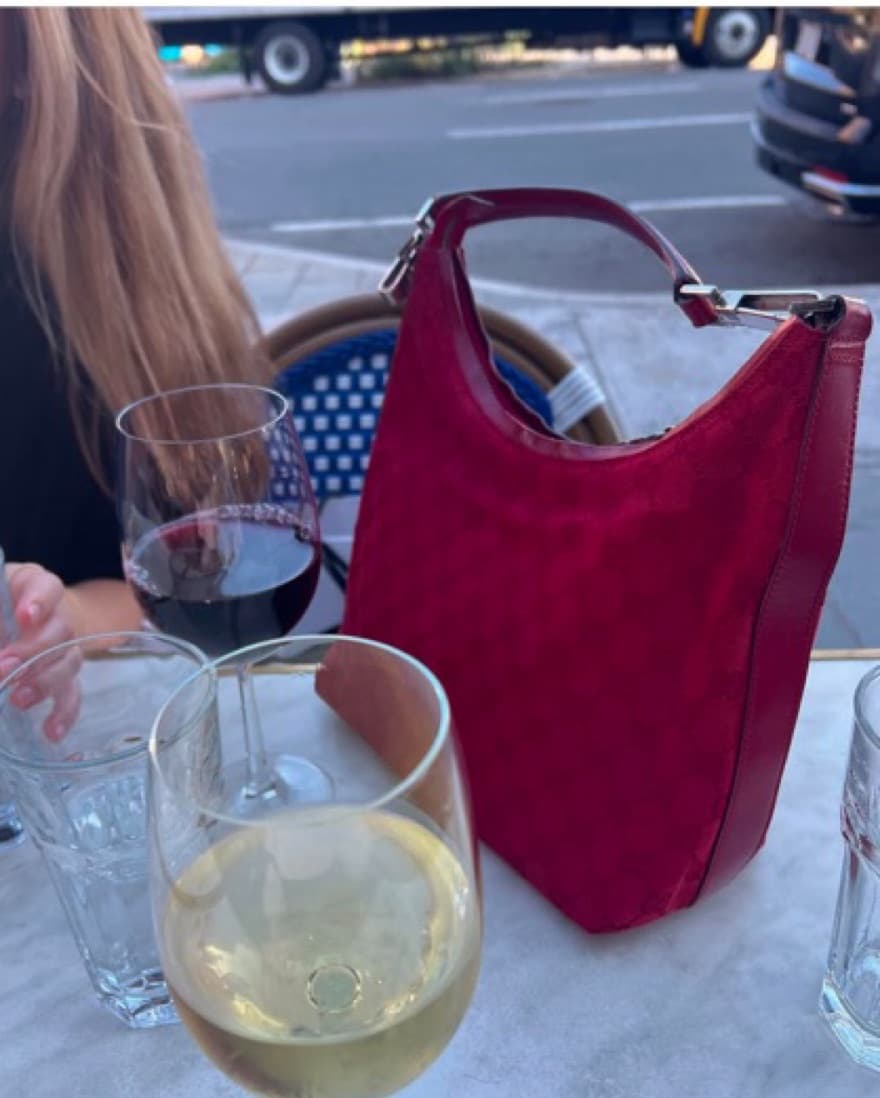 Gucci Red GG Canvas Shoulder Bag - Image 4