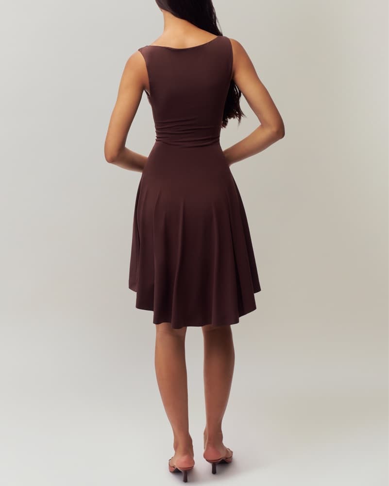 Guizio Daye Brown Mini Dress - Image 3