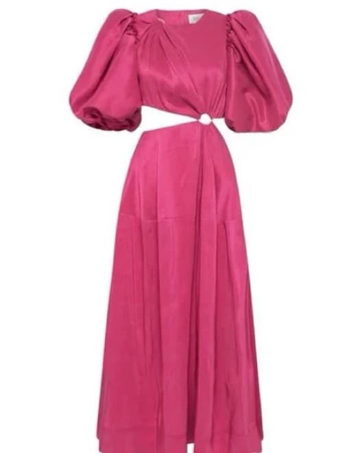 AJE Cutout Linen Blend Dress - Image 1