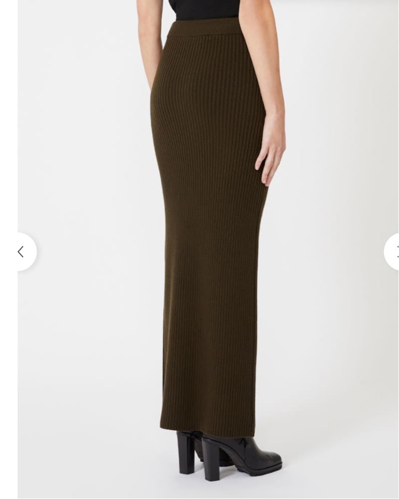 Wool And Cashmere Pencil Long Skirt - Image 3