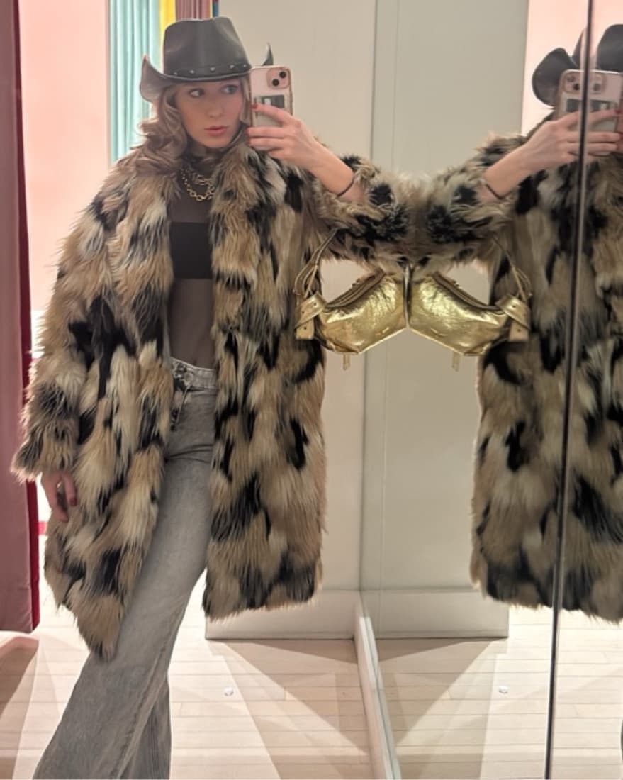 Alice And Olivia Faux Fur Coat - Image 1